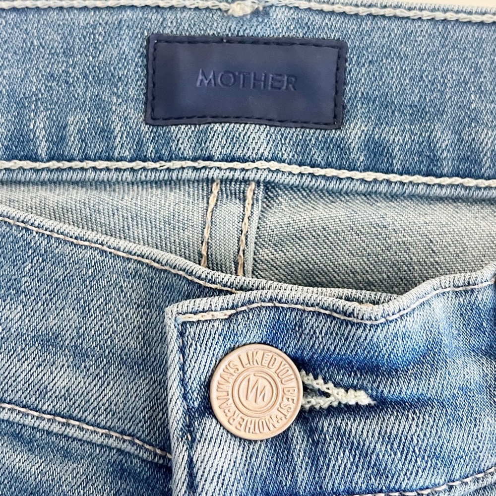MOTHER The Stunner Ankle Fray Button Fly in Hit the Jackpot Wash - Picture 12 of 16